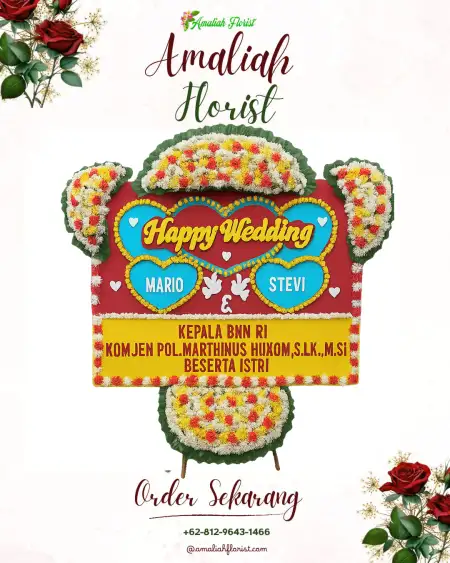 Papan Bunga Pernikahan Akeguraci